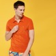 Men Others Solid - Men Jacquard Polo Solid, Rust front worn view