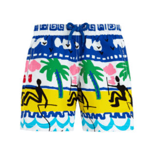 Boys Others Printed - Boys Swimwear La Mer - Vilebrequin x JCC+ - Limited Edition, White front view