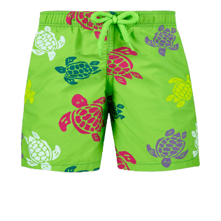 Niños Autros Estampado - Bañador con estampado Tortues Multicolores para niño, Hierba verde front Niños Autros Estampado - Bañador con estampado Tortues Multicolores para niño, Hierba verde front