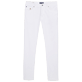 男款 Others 纯色 - 男士标准版型五袋丝绒长裤, White 正面图