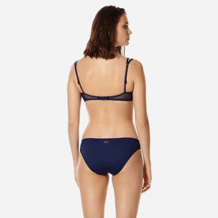 Damen Klassische Höschen Uni - Solid Net Midi-Bikinihose für Damen, Marineblau backworn Damen Klassische Höschen Uni - Solid Net Midi-Bikinihose für Damen, Marineblau backworn