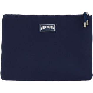 Others Printed - Zipped Turtle Beach Pouch, Navy back view