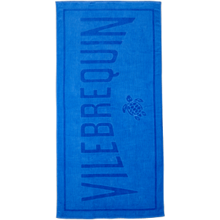 Others Solid - Beach Towel in terry cloth Solid Jacquard, Sea blue front Others Solid - Beach Towel in terry cloth Solid Jacquard, Sea blue front