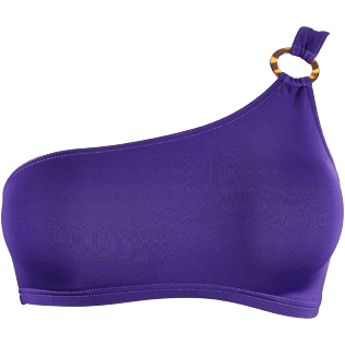 Women Asymmetrical Solid - Women Asymmetric Bikini Top Solid Water, Amethyst front Women Asymmetrical Solid - Women Asymmetric Bikini Top Solid Water, Amethyst front
