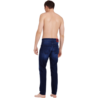 Hombre Autros Liso - Vaqueros estrechos en el tobillo con cinco bolsillos para hombre, Med denim w2 backworn Hombre Autros Liso - Vaqueros estrechos en el tobillo con cinco bolsillos para hombre, Med denim w2 backworn