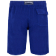 男款 Others 图像 - 男士 Rayures 亚麻百慕大短裤, Purple blue 后视图