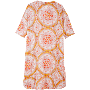 Women Others Printed - Women Cotton Long Cover-up Mandala, Camellia back view