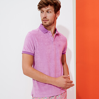 Homme AUTRES Uni - Polo Eponge homme uni, Baies roses supp1 Homme AUTRES Uni - Polo Eponge homme uni, Baies roses supp1