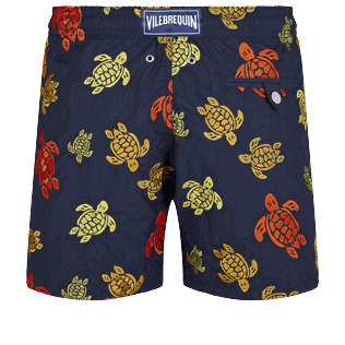 Men Others Embroidered - Men Embroidered Swimwear Ronde Des Tortues - Limited Edition, Navy back view
