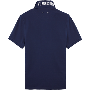 Hombre Autros Liso - Polo en piqué de algodón, Azul marino back Hombre Autros Liso - Polo en piqué de algodón, Azul marino back