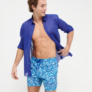 男款 Ultra-light classique 印制 - 男士 Turtles Splash 超轻便携泳裤, Sea blue 细节视图3