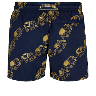 Homme CLASSIQUE Brodé - Maillot de bain Homme Brodé Elephants Dance - Édition Limitée, Bleu marine back Homme CLASSIQUE Brodé - Maillot de bain Homme Brodé Elephants Dance - Édition Limitée, Bleu marine back