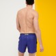 Men Ultra-light classique Solid - Men Swim Trunks Solid Bicolore, Purple blue back worn view