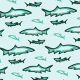 Hombre Autros Bordado - Men Embroidered Swimwear Requins 3D - Limited Edition, Glacier estampado