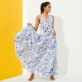 Damen Andere Bedruckt - Cherry Blossom Kleid aus Baumwolle für Damen, Sea blue Details Ansicht 2