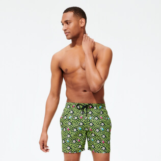 Herren Klassische dünne Stoffe Bedruckt - Ultraleichte und verstaubare Where is my peacok Bademode für Herren, Lemongrass frontworn Herren Klassische dünne Stoffe Bedruckt - Ultraleichte und verstaubare Where is my peacok Bademode für Herren, Lemongrass frontworn