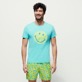 Homme AUTRES Imprimé - T-Shirt en Coton Homme Turtles Smiley - Vilebrequin x Smiley®, Bleu lazuli vue de détail 2