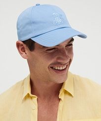 Others Solid - Unisex Cap Solid, Sea blue front worn view