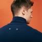 Herren Andere Bestickt - Neo Médusa Sweatshirt aus bestickter Baumwolle mit Reißverschluss für Herren, Marineblau Details Ansicht 1