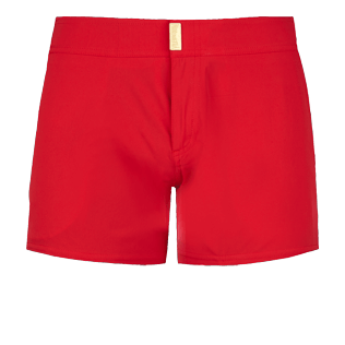 Hombre Cintura plana Liso - Bañador elástico con cintura lisa y estampado Tuxedo para hombre, Red polish front Hombre Cintura plana Liso - Bañador elástico con cintura lisa y estampado Tuxedo para hombre, Red polish front