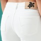 Mujer Autros Liso - Pantalón entallado en terciopelo de color liso para mujer, Blanco detalles vista 1