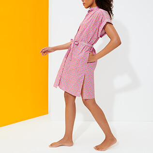 Women Others Printed - Women Cotton Shirt Dress Indian Ceramic, Pink berries supp1 Women Others Printed - Women Cotton Shirt Dress Indian Ceramic, Pink berries supp1