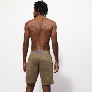 Men Others Solid - Unisex Linen Bermuda Shorts Solid, 466 backworn Men Others Solid - Unisex Linen Bermuda Shorts Solid, 466 backworn