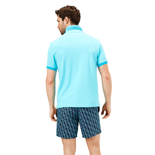 Men Others Solid - Men Cotton Pique Polo Shirt Solid, Lazulii blue backworn Men Others Solid - Men Cotton Pique Polo Shirt Solid, Lazulii blue backworn