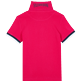 Boys Others Solid - Boys Cotton Pique Polo Shirt Solid, Shocking pink back view
