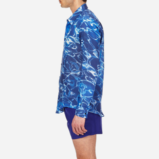 Camisetas Estampado - Camisa de lino con estampado Splash unisex, Azul neptuno supp3 Camisetas Estampado - Camisa de lino con estampado Splash unisex, Azul neptuno supp3
