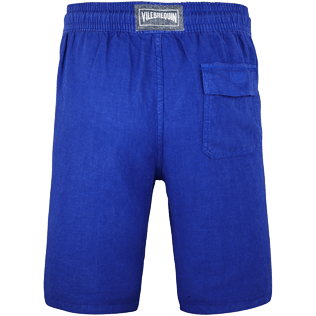 Men Others Solid - Men Italian Pockets Linen Bermuda Shorts Solid, Neptune blue back Men Others Solid - Men Italian Pockets Linen Bermuda Shorts Solid, Neptune blue back