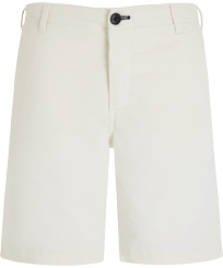 Men Others Solid - Men Cotton Bermuda Shorts Solid, Off white front view