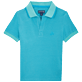 Niños Autros Liso - Polo en piqué de algodón de color liso para niño, Celeste vista frontal Niños Autros Liso - Polo en piqué de algodón de color liso para niño, Celeste vista frontal