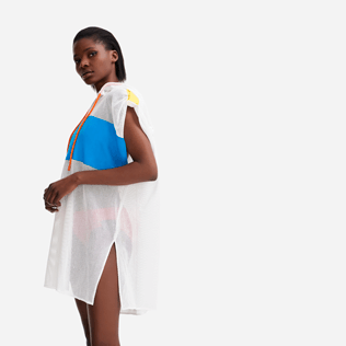 Women Others Printed - Women sleeveless hoddy cover-up mesh - Vilebrequin x JCC+ - Limited Edition, White supp2 Women Others Printed - Women sleeveless hoddy cover-up mesh - Vilebrequin x JCC+ - Limited Edition, White supp2