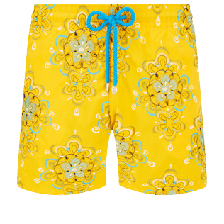 男款 Classic 绣 - 男士 Kaleidoscope 刺绣泳裤 - 限量版, Yellow 正面图
