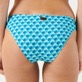 Mujer Braguitas Estampado - Braguita de bikini de talle medio con estampado Micro Waves para mujer, Lazulii blue detalles vista 3