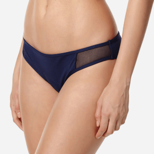 Damen Klassische Höschen Uni - Solid Net Midi-Bikinihose für Damen, Marineblau supp1 Damen Klassische Höschen Uni - Solid Net Midi-Bikinihose für Damen, Marineblau supp1