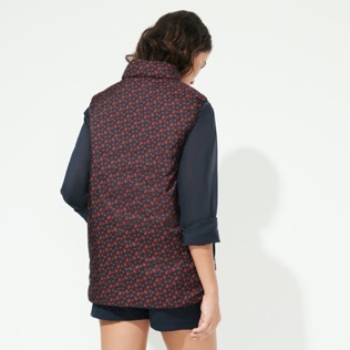 Imagen de Autros Estampado - Chaleco con estampado Micro Ronde Des Tortues unisex, Azul marino vista trasera desgastada Imagen de Autros Estampado - Chaleco con estampado Micro Ronde Des Tortues unisex, Azul marino vista trasera desgastada