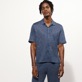 Men Others Solid - Unisex Linen Shirt Solid, Navy heather details view 1