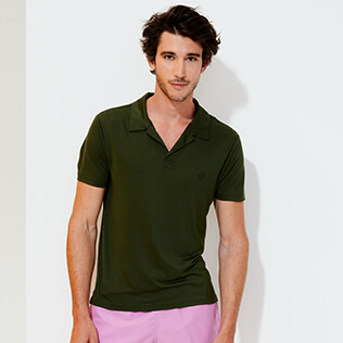 Herren Andere Uni - Einfarbiges Polohemd aus Tencel für Herren, Pepper supp1 Herren Andere Uni - Einfarbiges Polohemd aus Tencel für Herren, Pepper supp1