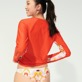 Mujer Autros Estampado - Camiseta térmica de manga larga con estampado Kaleidoscope para mujer, Nispero vista trasera desgastada