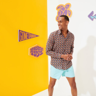 Men Others Solid - Men Cargo Linen Bermuda Shorts Solid, Lagoon supp1 Men Others Solid - Men Cargo Linen Bermuda Shorts Solid, Lagoon supp1