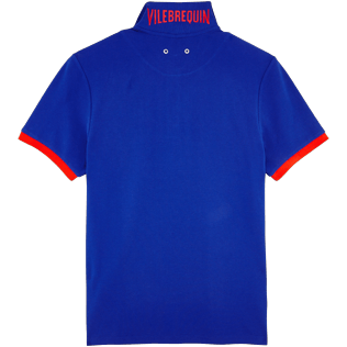 Uomo Altri Unita - Polo uomo in piquet di cotone tinta unita, Blu nettuno back Uomo Altri Unita - Polo uomo in piquet di cotone tinta unita, Blu nettuno back
