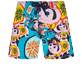 Bambino Altri Stampato - Costume da bagno bambino Maneki-neko, Ming blue vista frontale