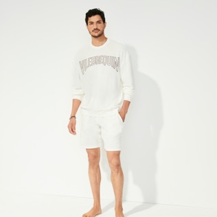 Men Others Solid - Unisex Terry Jacquard Bermuda shorts, Chalk details view 4