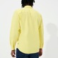 Uomo Altri Unita - Camicia uomo in velluto tinta unita, Limone vista indossata posteriore