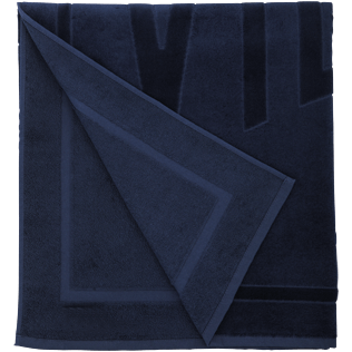 Others Solid - Beach Towel in Terry Cloth Solid Jacquard, Navy back Others Solid - Beach Towel in Terry Cloth Solid Jacquard, Navy back