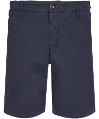 Men Others Solid - Men Cotton Bermuda Shorts Solid, Navy front view