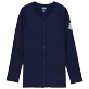 Uomo Altri Stampato - Men Long Sleeves Zipper Rashguard Solid, Blu marine vista frontale
