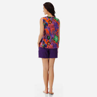 Women Others Printed - Women cowl-neck Top Porto Rico, Bright orange backworn Women Others Printed - Women cowl-neck Top Porto Rico, Bright orange backworn